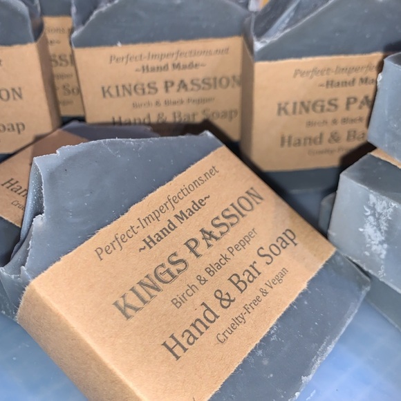 Kings Passion Birch and Black Pepper Hand Body and Bar Soap Handmade For Him - Picture 5 of 16